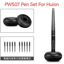 PW507 Battery-free Stylus Pen + Stand + Nibs Tips 8192 Level For HUION Graphics Tablets Kamvas Pro 12/Pro 13/Pro 16/16/20