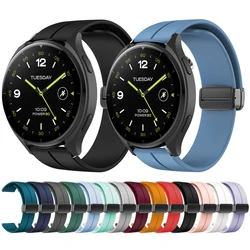 Magnetic Folding Buckle Band for Xiaomi Mi Watch 2 Silicone Strap for Xiaomi Watch 2 Watchband Bracelet