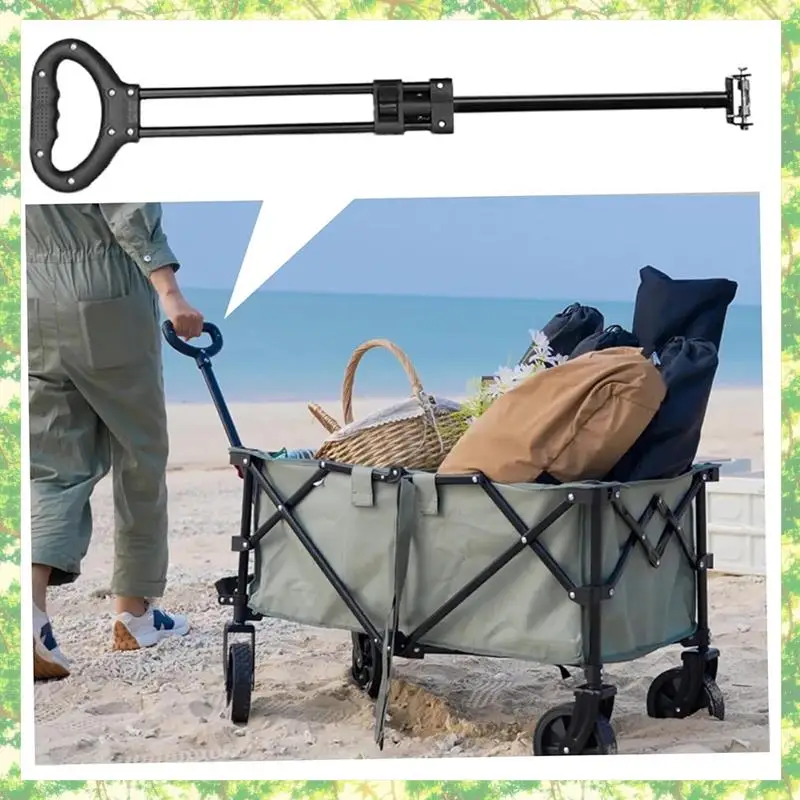 

T84C-Expandable Wagon Handle Replacement - Upgrade Cart Pull Handles For Easy Stroller Push & Pull