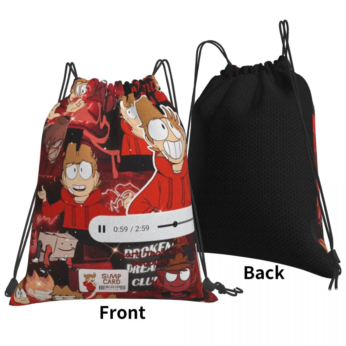 Eddsworld (6) حقائب ظهر عصرية محمولة برباط وحقيبة رياضية للجيب وحقائب كتب لطلاب السفر