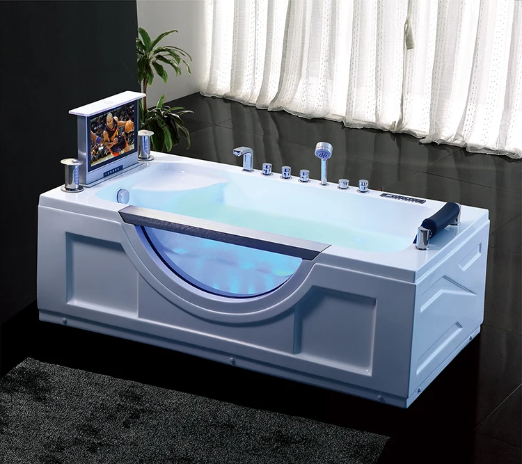 for Jet Whirlpool bathroom bathtub With TV Luxury  Massage Tubs hotel baths/freestanding spa acrylic bath