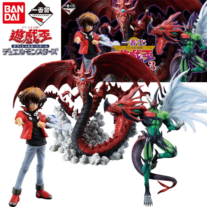 Bandai Genuine Ichiban Duel Monsters Figurka anime Jaden Yuki Slifer The Sky Dragon Zabawki akcji Chłopcy Dziewczynki Prezent Model kolekcjonerski