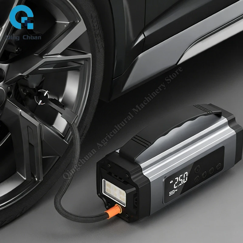 

Car Mounted Tire Wireless Inflator Vehicle Emergency Start Power Supply Battery Charger Inflation Pump Machine Ignition Device