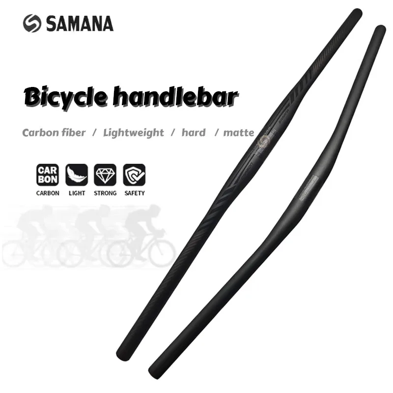 

Руль для горного велосипеда SAMANA из карбона, матовый, плоский, с подъемом, 31,8 мм * 600-800 мм, запчасти для велосипедов