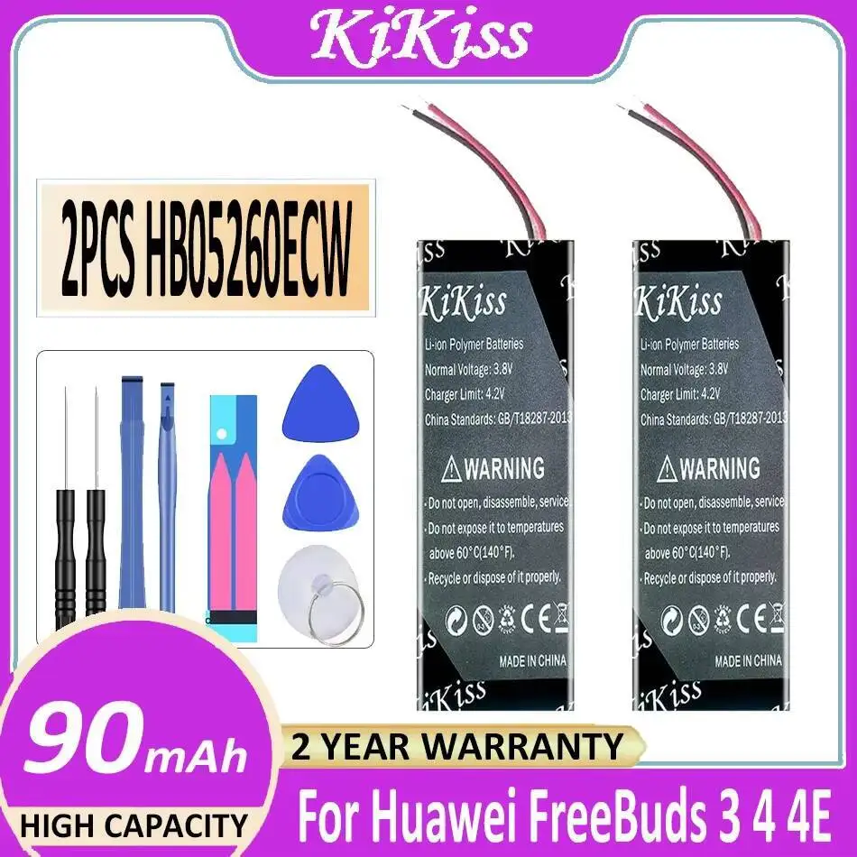 

Аккумулятор для наушников 90 мАч для Huawei Freebuds 3 4 4E Bluetooth HB05260ECW 2 шт.