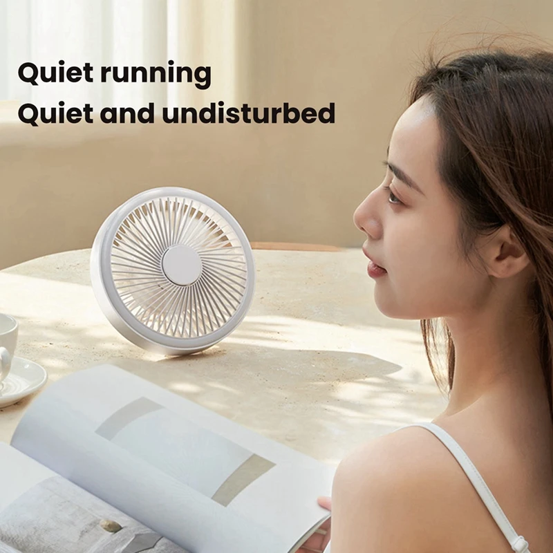 USB Rechargeable Fan Wireless Remote Control Outdoor Camping Tent Portable Ceiling Fan Desktop Dormitory Mini Wall Fan