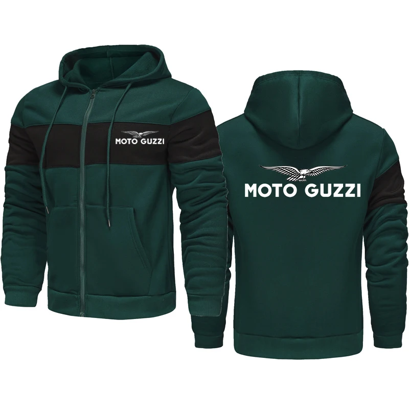 New Autumn/Winter Men\'s Zipper Hoodie New Autumn/Winter MOTO GUZZI Printed Men\'s Zipper Hoodie Men\'s Wear