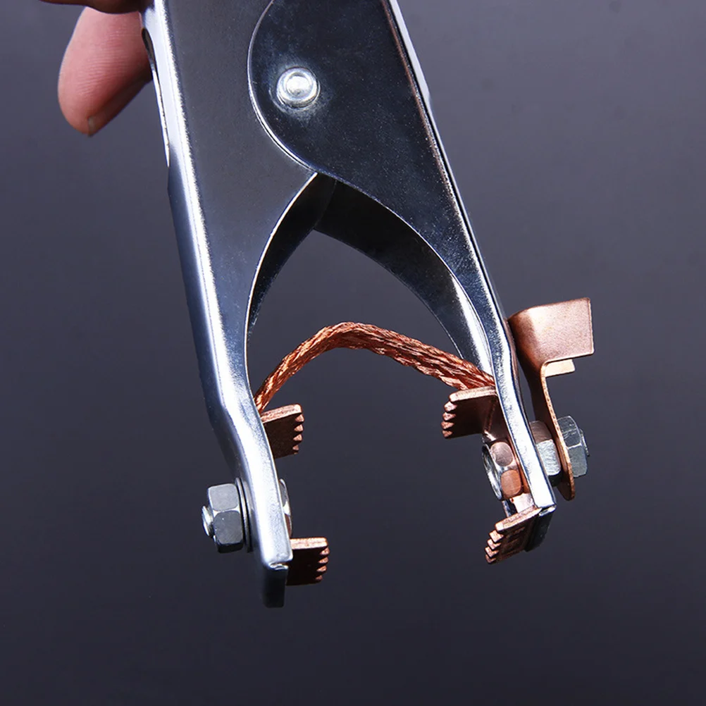 

300A Welding Ground Clamp Silver Chrome Plated Earth Ground Cable Clip For Welding Tools Holder Durable Welder Clamp Device