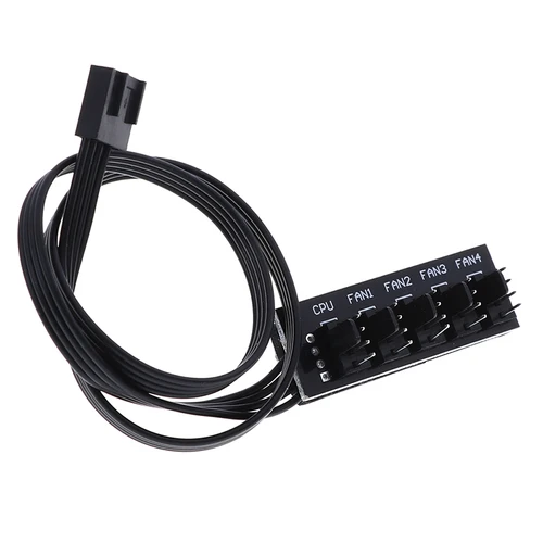 Imagen 2 del producto Adaptador divisor de concentrador de Cable de alimentación, 40cm, 1 a 5, 4 pines, TX4, PWM, Enfriador de CPU, caja, Chasis, ventilador de refrigeración, nuevo