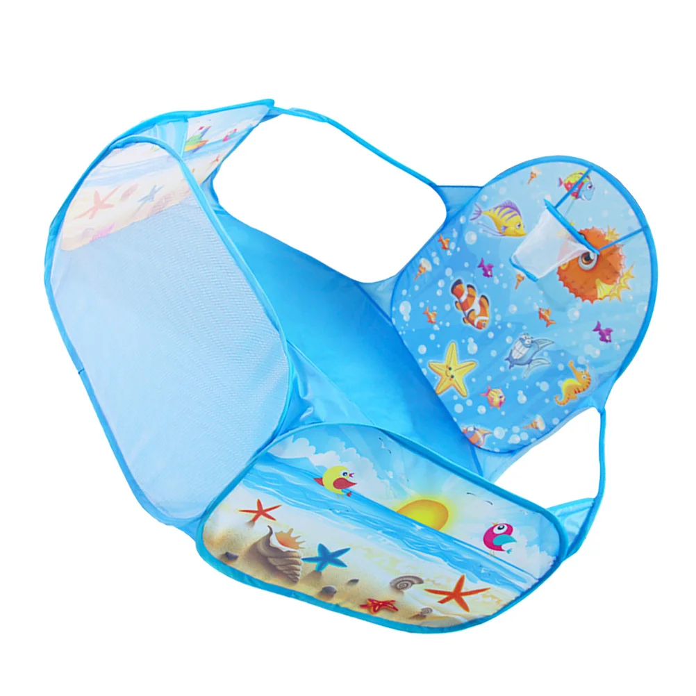 Tenda da gioco pieghevole per bambini con canestri da basket per uso interno ed esterno Grande pozzo esagonale per bambini Divertimento sicuro
