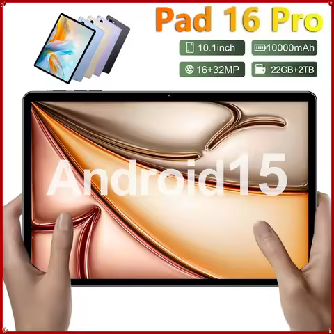 2026 Original Pad 16 Pro Android Tablet 10.1 inch Global Version Tablets 22GB+2TB Tab 10000mah 4G 5G Dual SIM WIFI For Kids PC