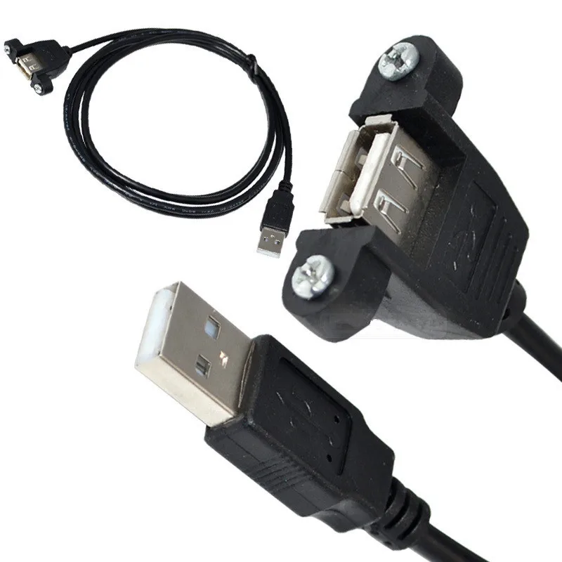 USB 2.0  Extension Cable with Screws Wire Data Transmission Line Superhighspeed Data Extension Cable For Display Projector
