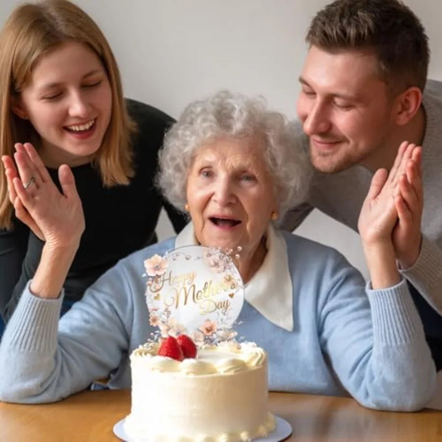 2 قطعة 5 بوصة الاكريليك كعكة توبر DIY بها بنفسك كعكة عيد الميلاد القبعات العالية فارغة مستديرة واضحة كعكة توبر لعيد ميلاد مهرجان الذكرى السنوية #5