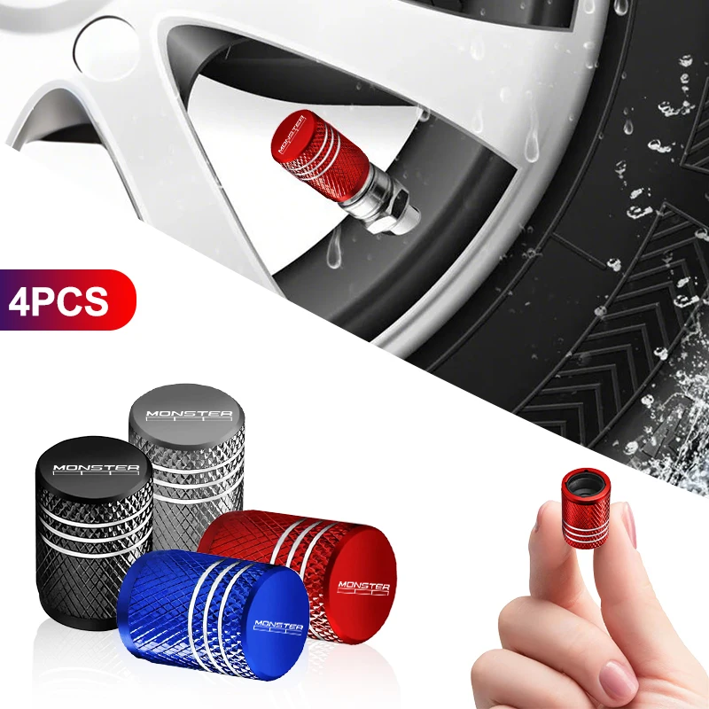 

4Pcs Car Tire Valve Stems Cap Aluminum Tyre Wheel Stem Air Valve Cover Airdust For Ducati Scrambler 950 1100 1260 Sport Monster