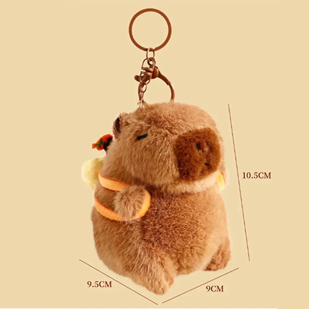 Pluszowa zawieszka na Nowy Rok w kształcie kapibary, pluszowa lalka, wisząca ozdoba, symulacja kapibary koi, breloczek do kluczy, kreskówkowa zawieszka do torby.
