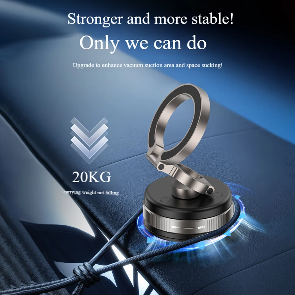 

Magnetic Vacuum Car Mount Phone Holder Vacuum Adsorption Car Phone Mount Folding Mobile Phone Stand for Car Smooth Surfaces