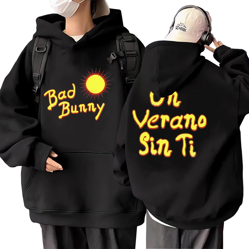 

Hot sale Rapper Bad Bunny Hoodie Men Women ' s hip hop tops streetwear Fleece Long sleeve hoodies Unisex pullover Sweatshirts