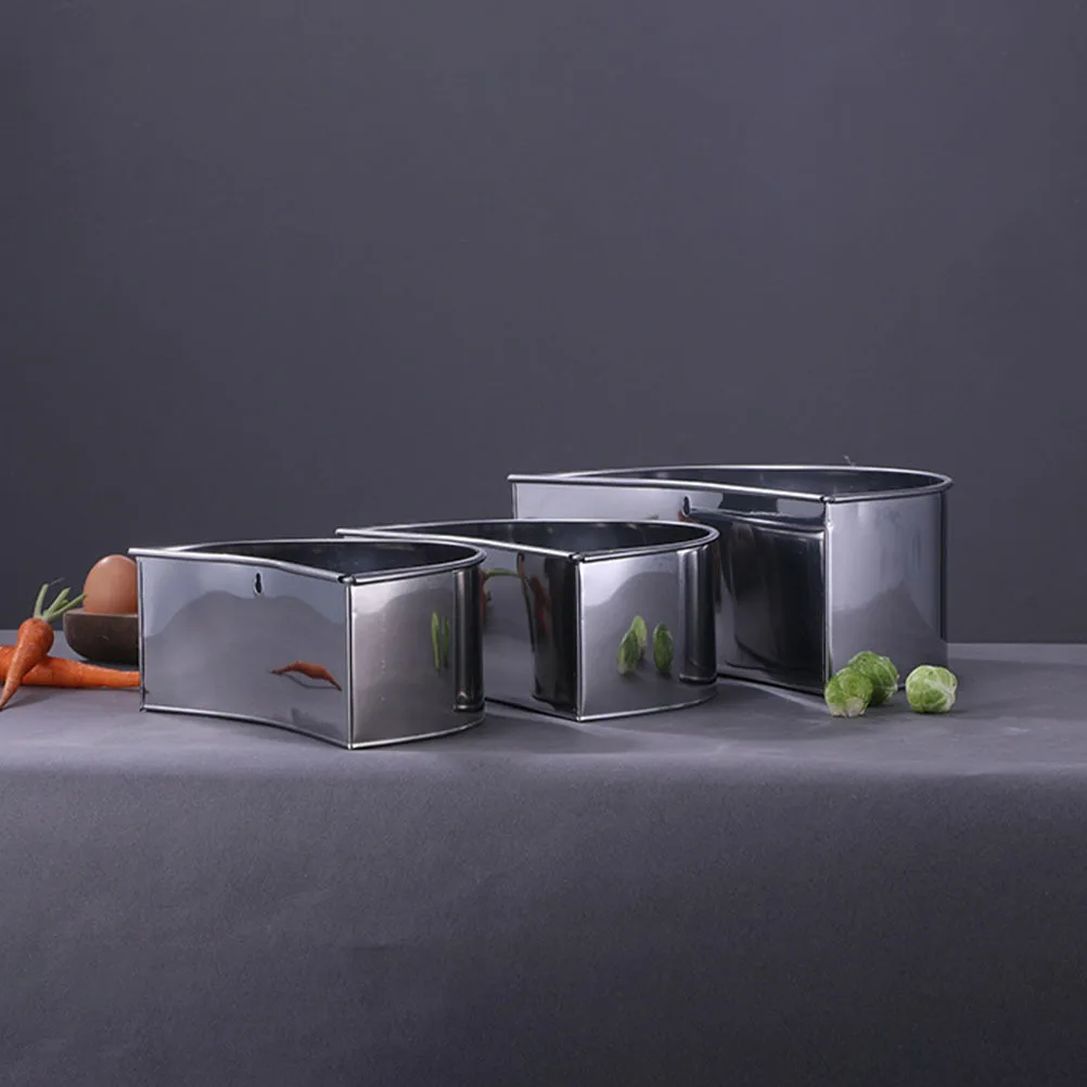 

1pc Stainless Steel Cutting Board Mounted Trash Can Moon Shape Kitchen Storage Box Roll Edge Design Chopping Board Side