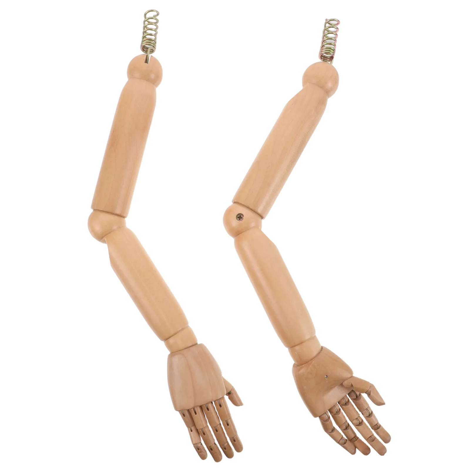 

1Pair Realistic Wooden Mannequin Arm Natural Color Poseable Flexible Joints for Art Projects Jewelry Display Clothing Display
