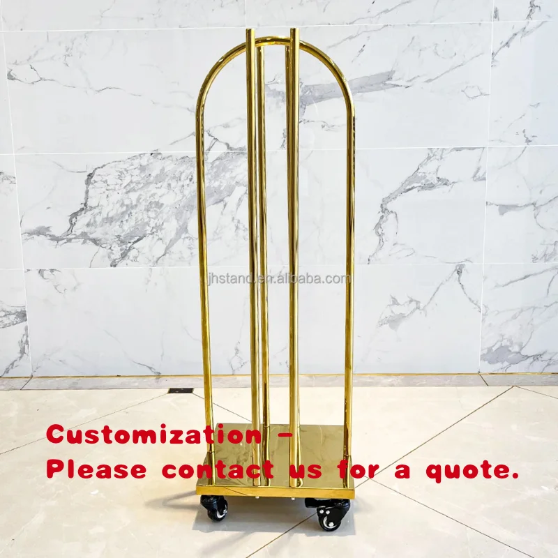 custom.Custom Boutique Stainless Steel Gold Metal Hanger Organizer Clothes Hanger Storage Rack With Wheels