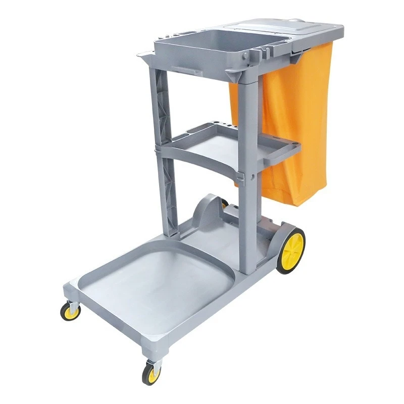 

Многофункциональная уборочная тележка для отелей с отсеками для хранения