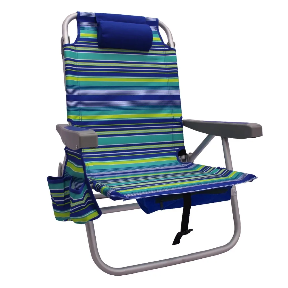 Mainstays Backpack Aluminum Beach Chair, Multi-color