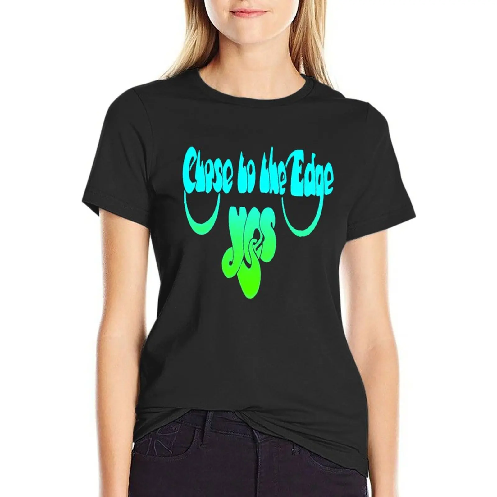 

Yes Close To The Edge T-Shirt animal prinfor plus sizes blanks t shirt for Women