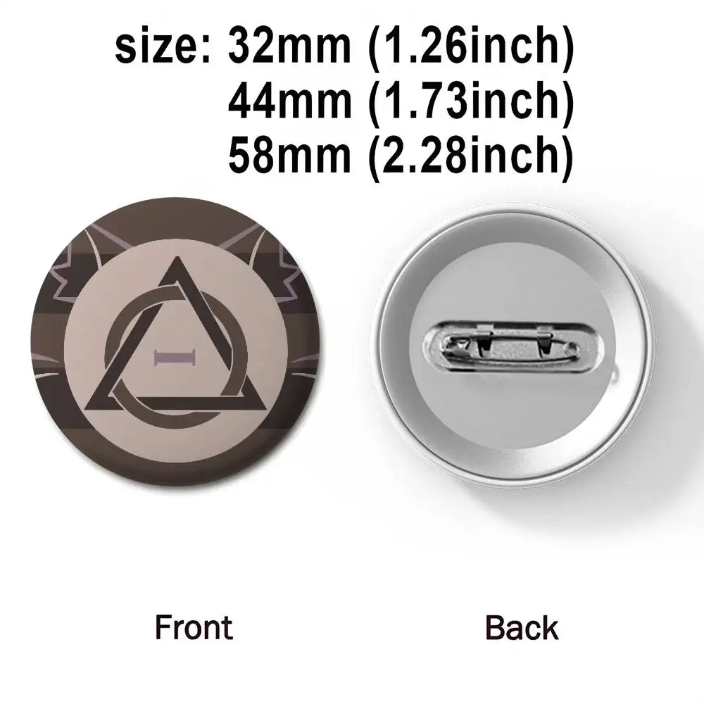 Therian Delta Logo شارات باردة مستديرة رائعة شارة دبابيس دبابيس الإبداعية للملابس قبعة ظهره هدية الملحقات