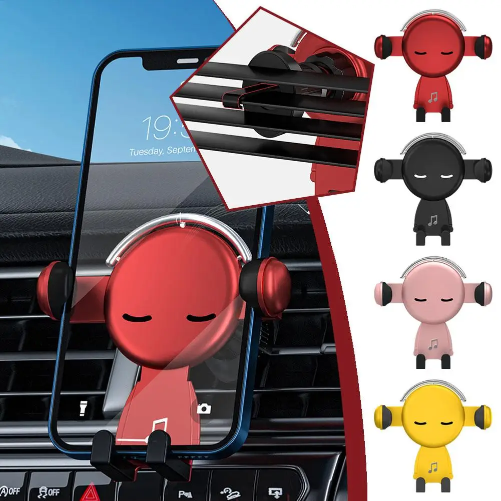 

Милый гравитационный автомобильный держатель для телефона, расширяющаяся подставка для телефона, автомобильный вентиляционный зажим, автомобильное крепление для телефона для IPhone, автомобильные аксессуары E2X9