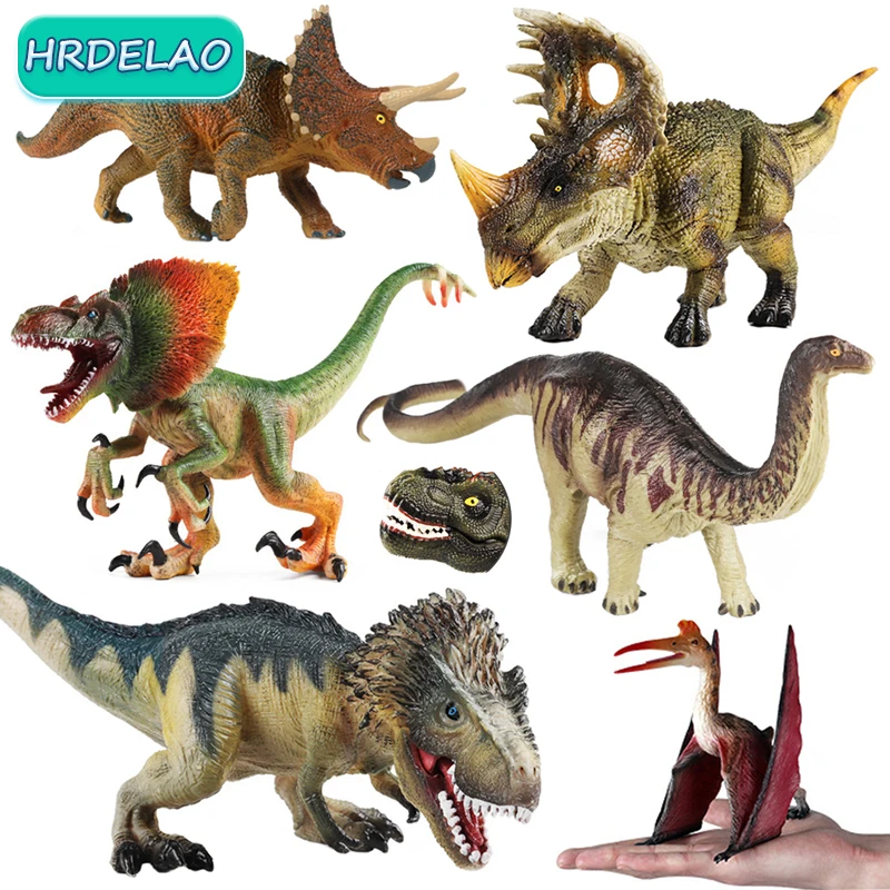 Latest Prehistoric Jurassic Dinosaur Zoo Spinosaurus Dilophosaurus Models Action Figures Cognition Educational Toys for Children