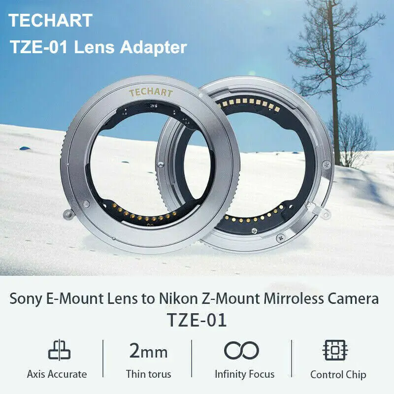 TECHART TZE-2 TZE-1 Auto Focus Adapter for Sony FE Mount Lens to Nikon Z Mount Camera ZF z8 z9 Z5 Z6 Z6II Z7 Camera Lens Adapter