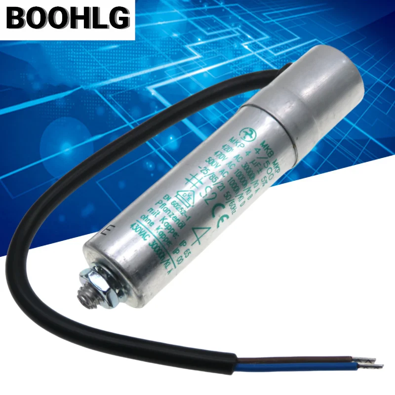 

1PCS MKB MKP 4/500 420V 4uF 420-470VAC fan motor operation starting capacitor