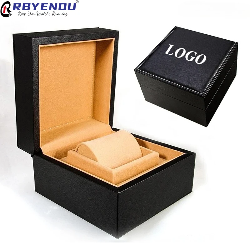 

Высококачественная упаковка для часов, коробка из искусственной кожи, коробки для хранения часов, органайзер для ювелирных изделий, подарочная коробка в коробке, отображение, индивидуальный логотип