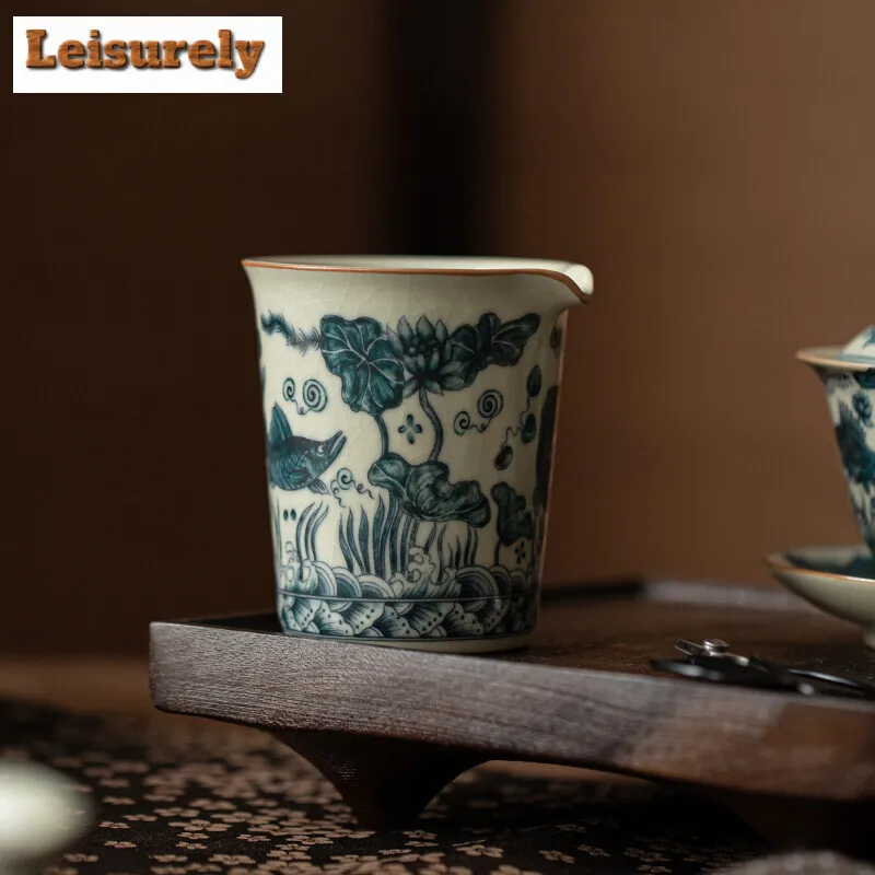 إبريق شاي بطراز طحلب السمك العتيق ، فرن قديم ، مقسم شاي بورسلين ، كوب شاي شاي شاي شاي هاي ، لوازم طقم الشاي الصيني ، #4