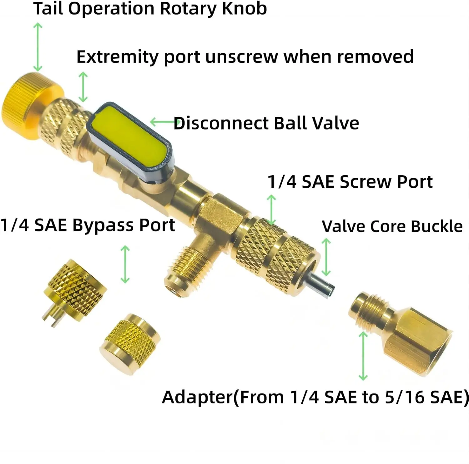 Valve Core Remover Installer for HVAC R410A R22 Refrigeration Air Conditioning A/C Line Repair Tools