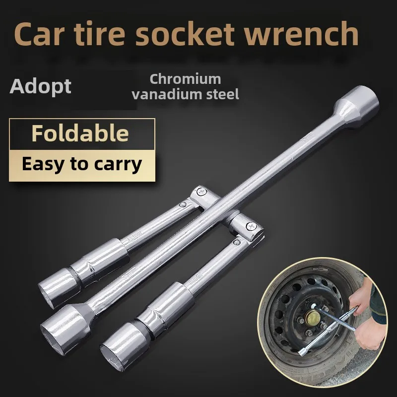 

BIESUO Folding and Removing Tire Changing Wrench Automotive Tire Wrench Cross Wrench Labor-saving Maintenance Sleeve Tire Tool