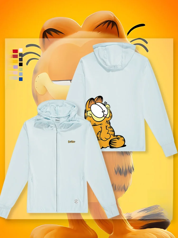 

Уличная куртка с аниме-принтом для защиты от солнца, молодежная модная верхняя одежда с длинными рукавами, капюшоном и застежкой-молнией