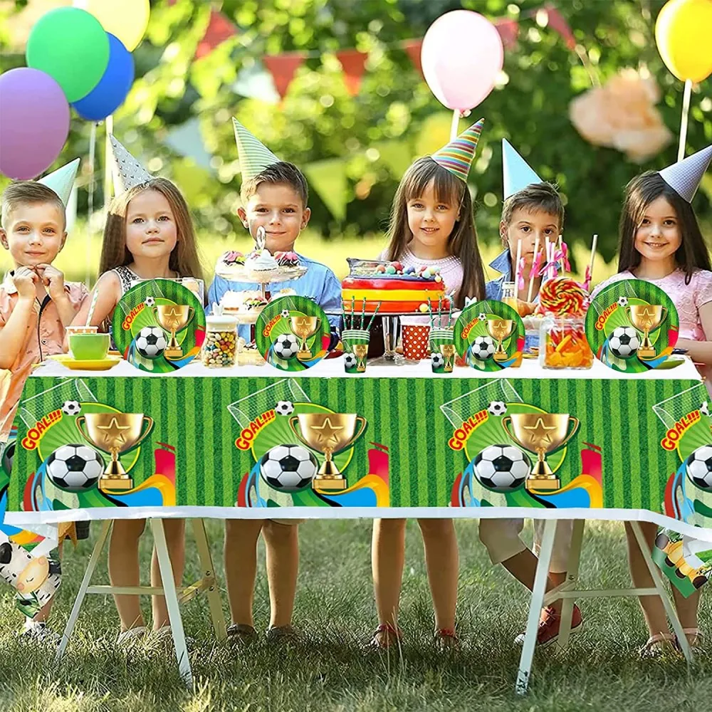 Football Soccer Birthday Party Decoration Boys Disposable Tableware Balloon Cup Plate Tablecloth Kids Baby Shower Party Supplies