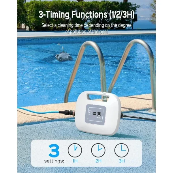 WYBOT-Limpador de Piscina Robótico Automático, Motores Dual-Drive, 3 Funções de temporização, 33 pés Swivel Flutuante Cabo