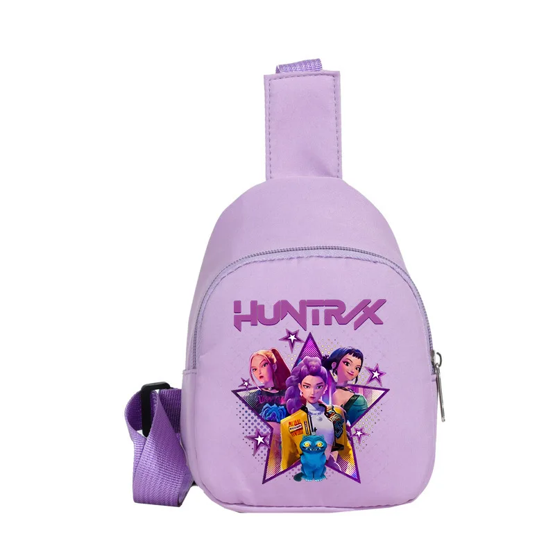 

New K-Pop Demon Hunters Chest Bag Anime Cartoon Casual Shoulder Bag Crossover Portable Bag Printed Fashion Backpack Student Gift