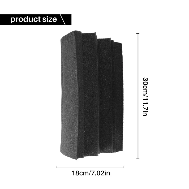 Acoustic Foam Bass Trap Studio Foam 12 Pack 12 inch x 7 inch x 7 inch Soundproof Padding Wall Panels Corner Block Finish