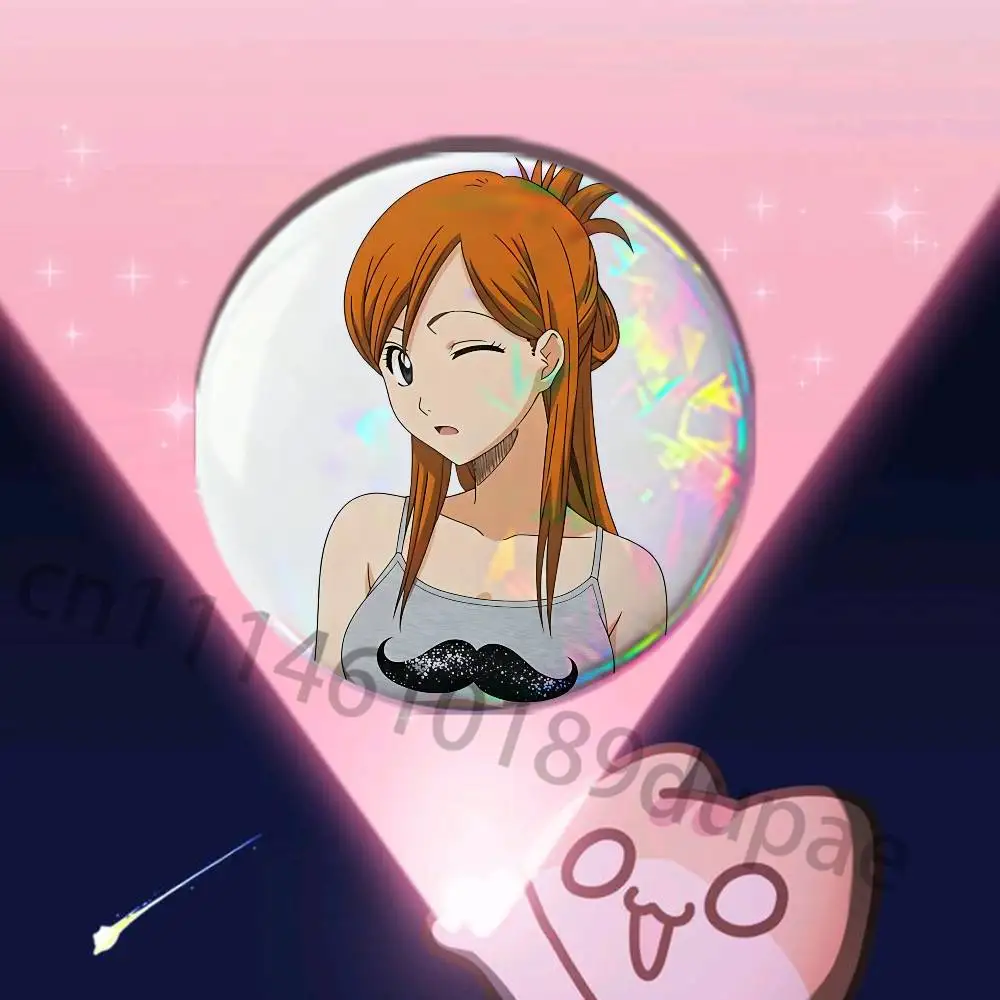 O-Orihime Inoue Button Pin Single Pack Anime Merch for Ita Bags Badge Collectible Buttons