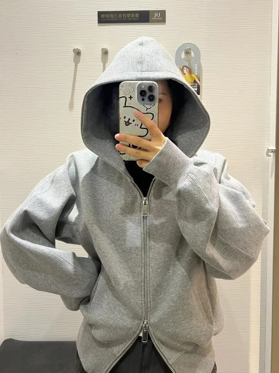 

Women's Fleece Lined Slim Fit Hoodie Thickened Autumn Winter Short Style Casual Outerwear Zipper Pocket Long Sleeve T-Shirt