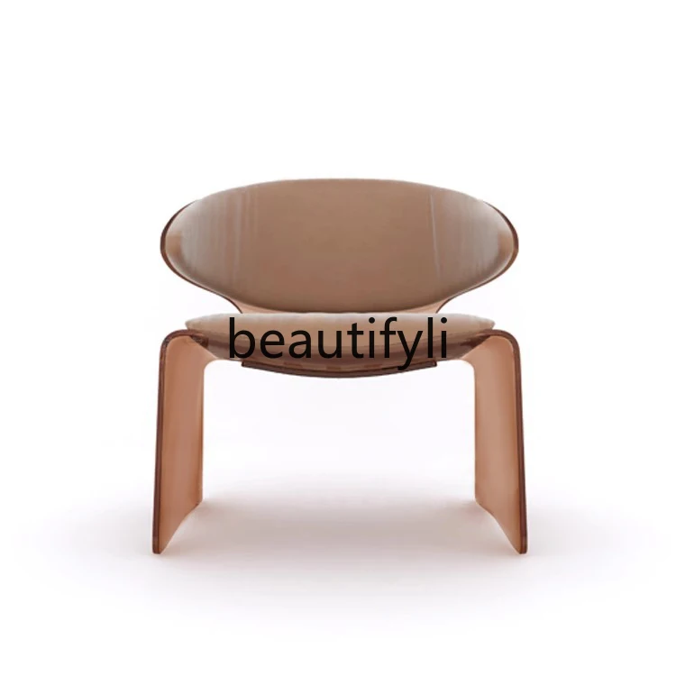 

Modern Simple Backrest Leisure Chair Acrylic Brown Sofa Chair