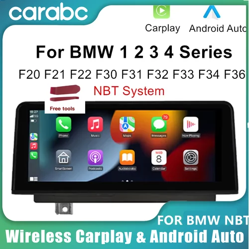 Imagen 1 del producto CARABC inalámbrico Carplay Android Auto para BMW NBT sistema 10,25 ""Video de coche 1 2 3 4 Series F20 F21 F22 F30 F31 F32 F33