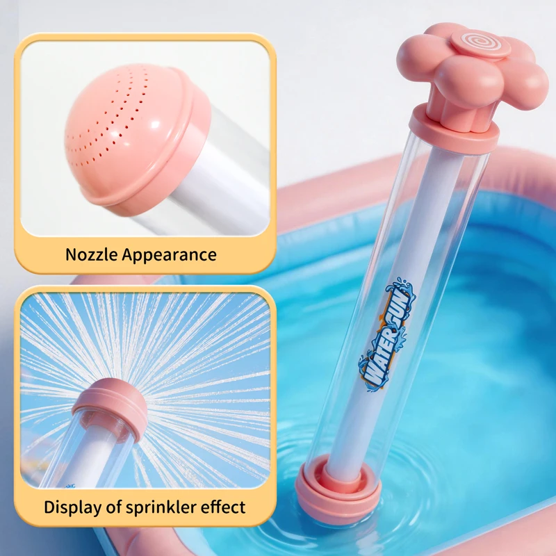 1/3PCS Fireworks Pull-out Water Gun Outdoor Splash Games Beach Swimming Pool Lawn Party Activities Interactive Water Spray Toy image 3