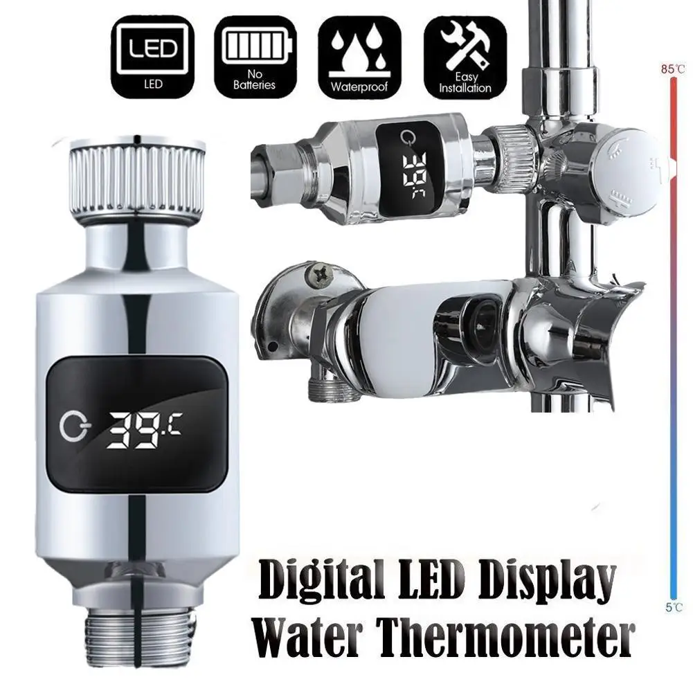 Water Thermometer Temperature Display Baby Water Bath Digital Display Electronic Thermometer LED Digital Shower Pyrometer