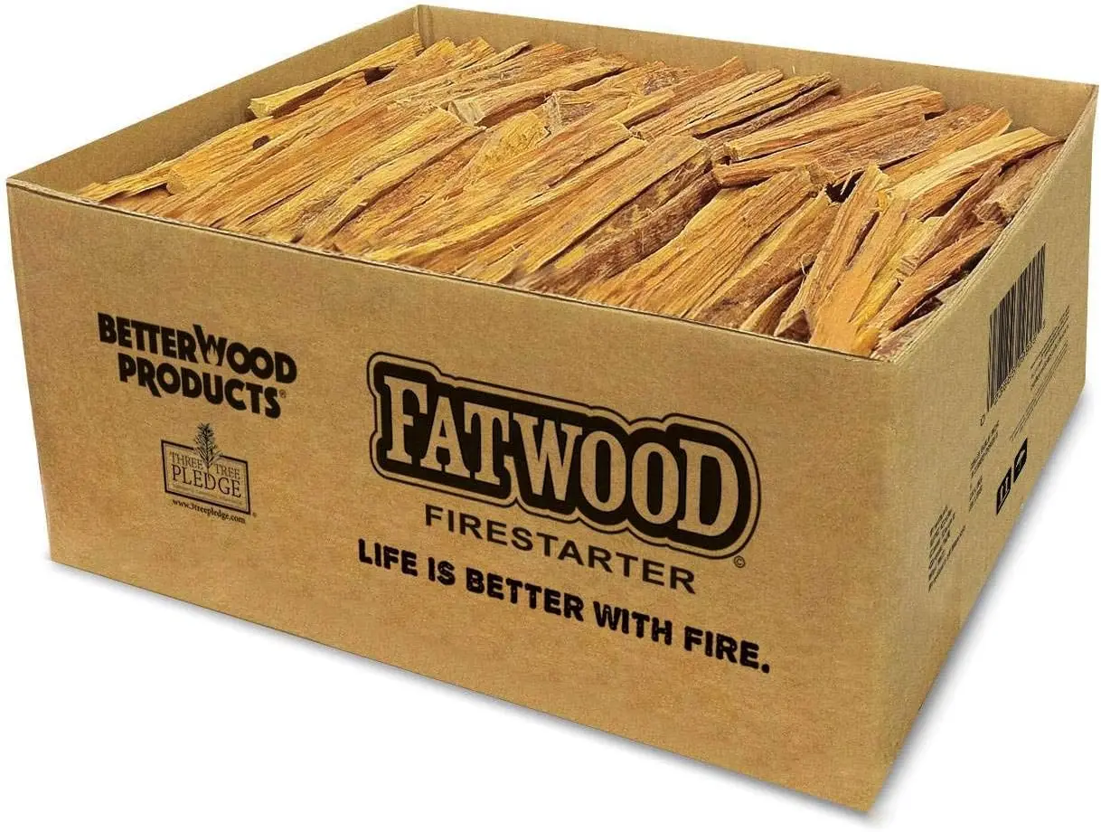 Fatwood All Natural Waterproof Fire Logs, Indoor or Outdoor Wood Fire Starter Sticks for Fireplace and Camping, 50 Pounds