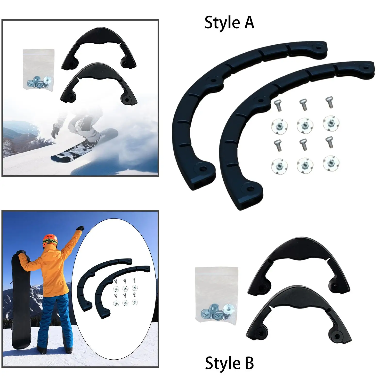 

2Pcs Snowboard Strips Longboard Deck Cover Strips Skateboard Replacement for Standard Skateboard