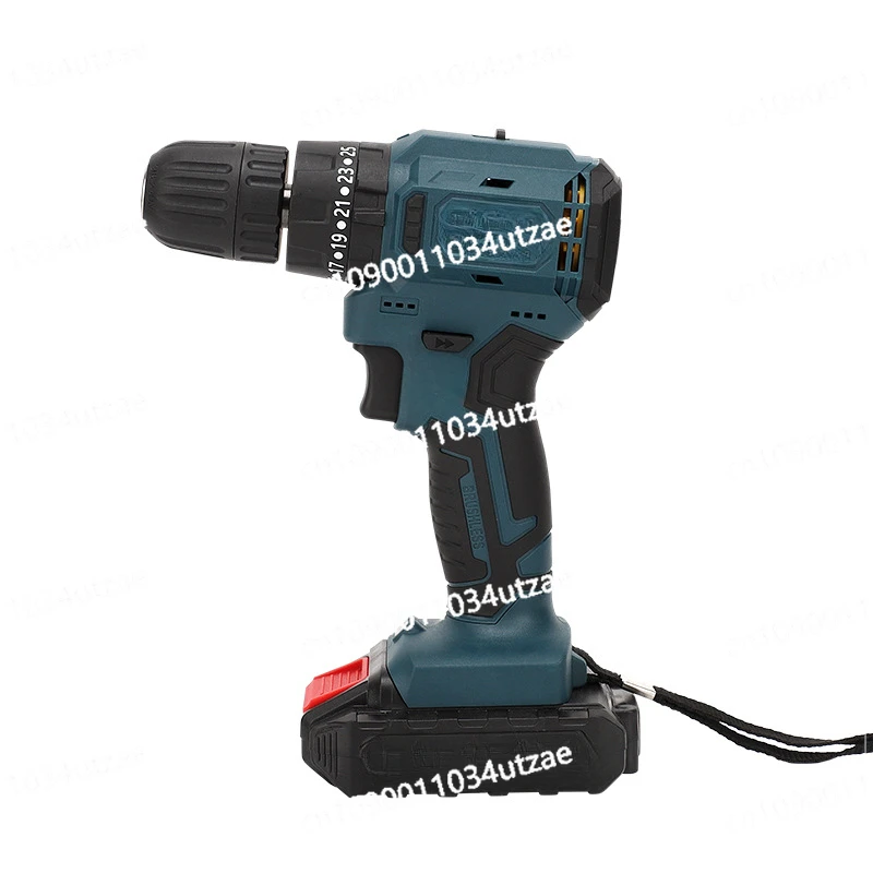 Brushless Lithium Battery Drill Rechargeable Household Hand Drill Impact Adjustable Electric Screwdriver